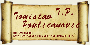 Tomislav Popličanović vizit kartica